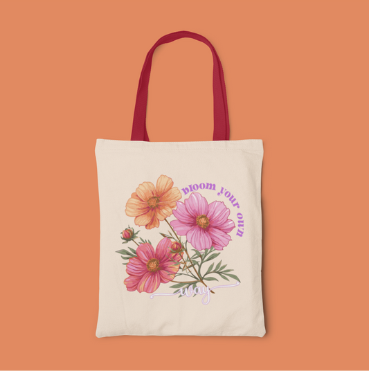 Bloom Your Own Way -Premium Canvas Tote Bag