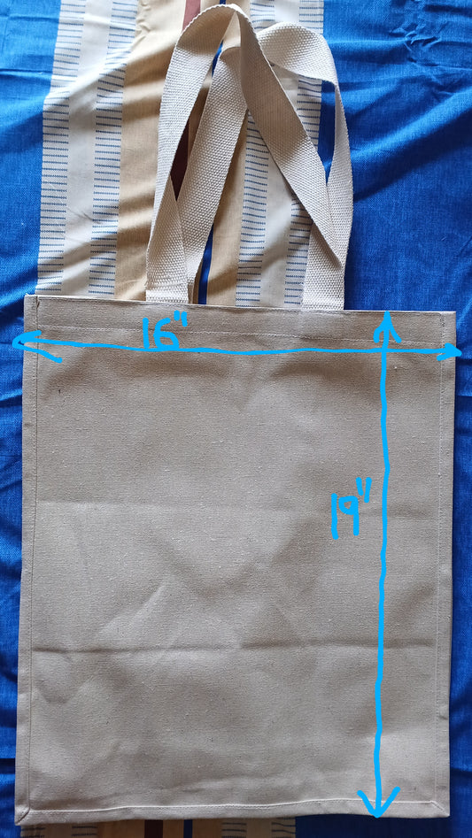 Jumbo XL bag -Box Type Starched Canvas Bags