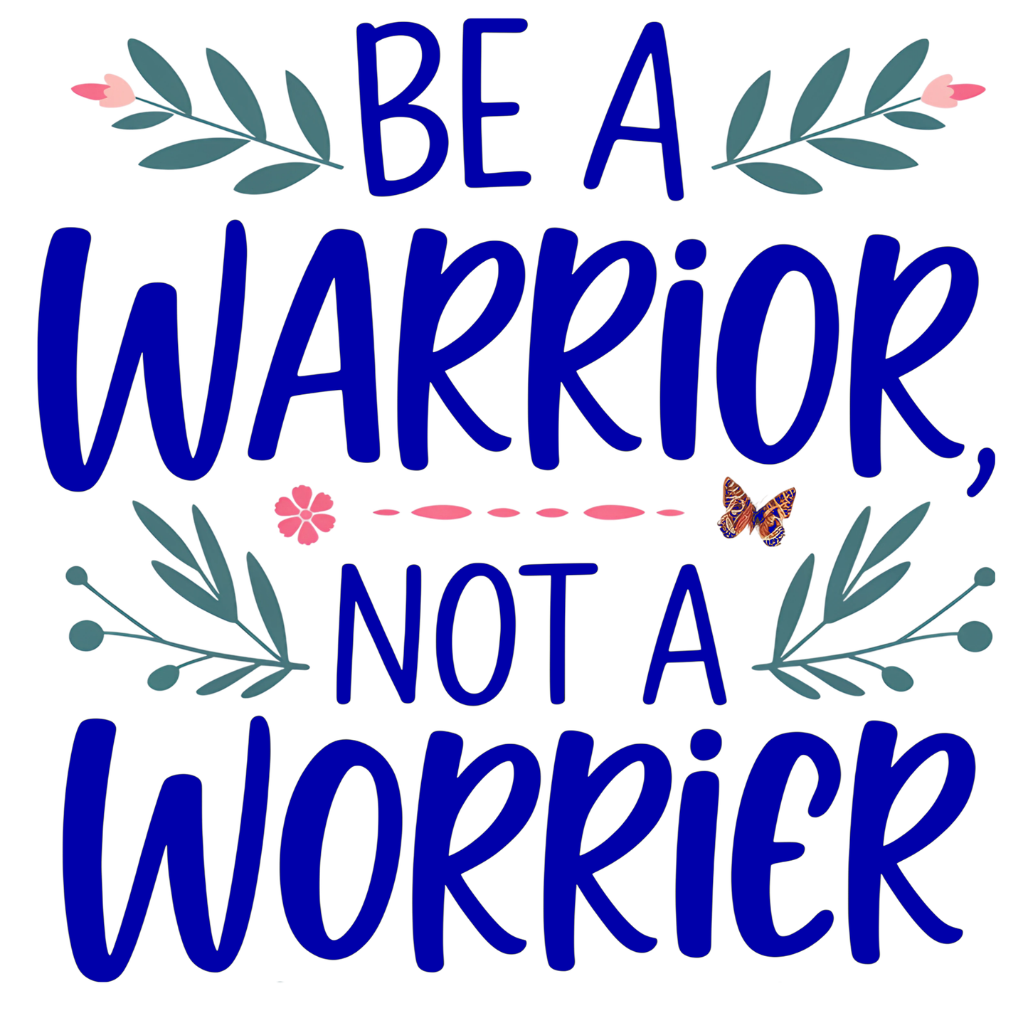 Be Warrior Not Worrier- Premium Canvas Tote Bag