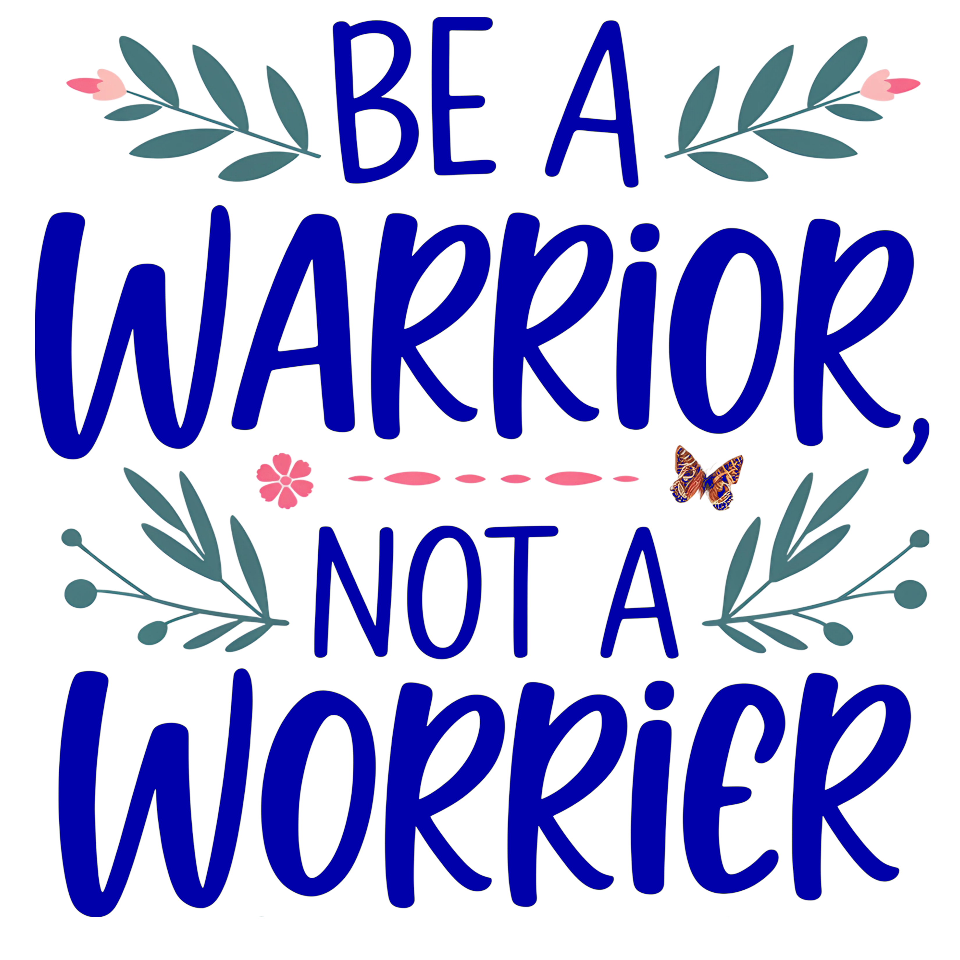 Be Warrior Not Worrier- Premium Canvas Tote Bag