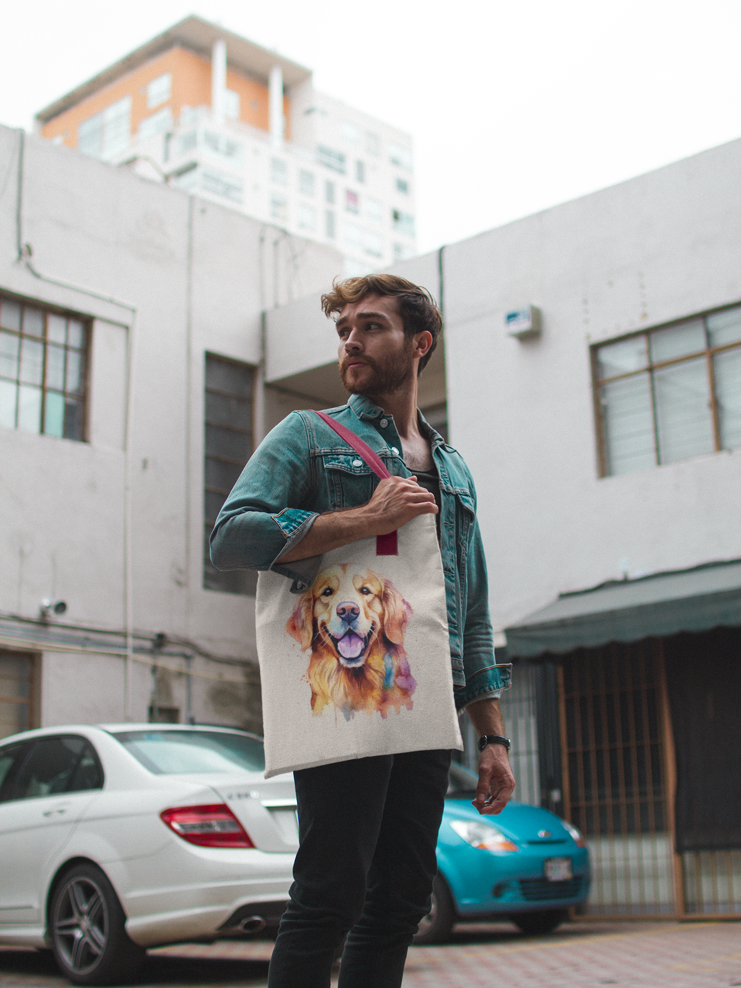Golden Retriever - Premium Canvas Tote Bag