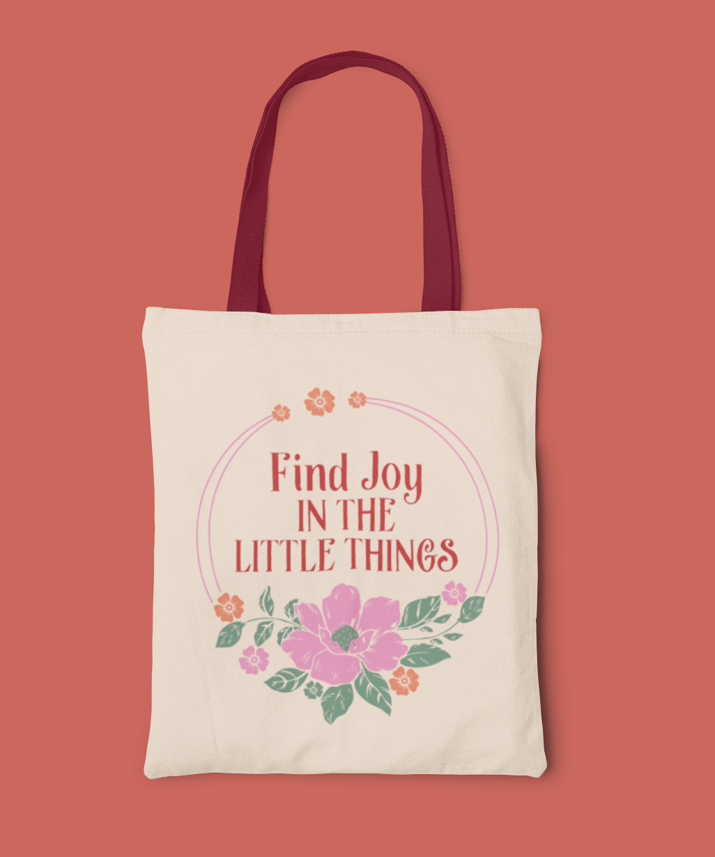 Find Joy in Little Things -Premium Canvas Tote Bag