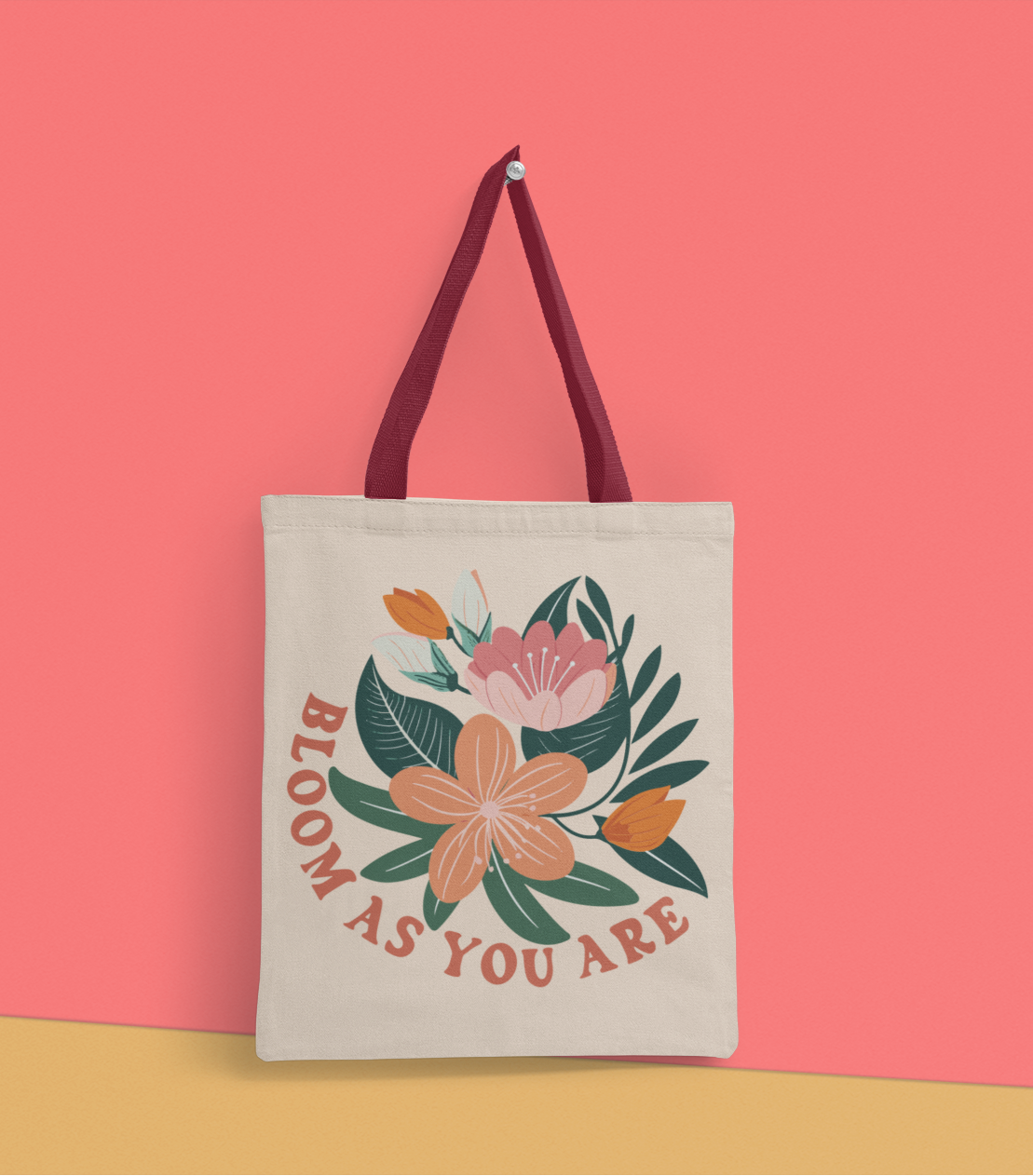 Bloom As Your Are -Premium Canvas Tote Bag