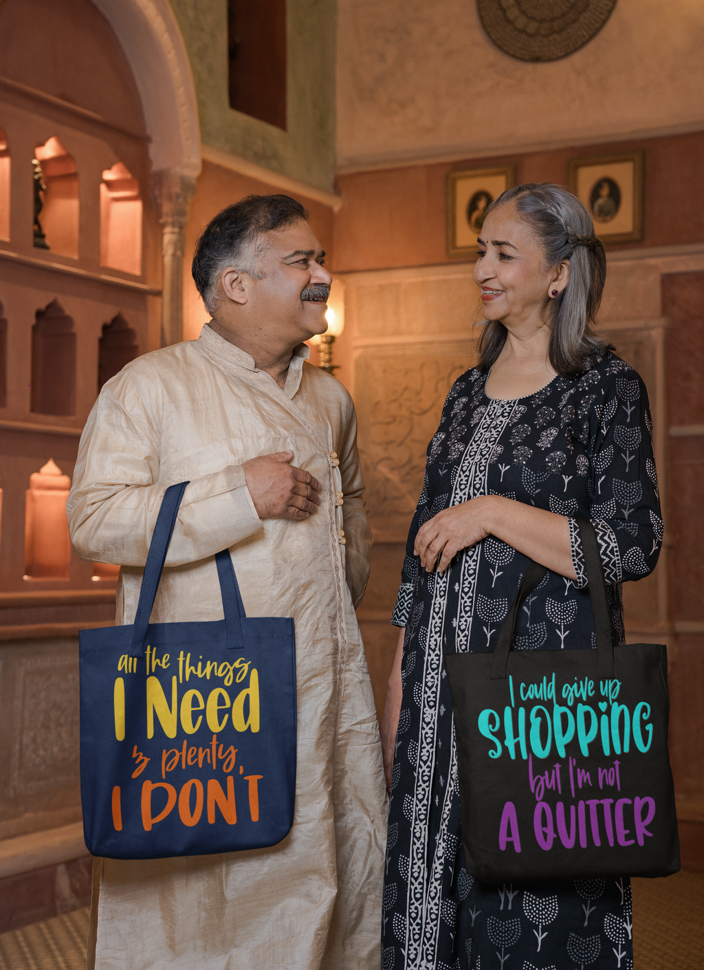'I Could Give Up Shopping, But I Am Not A Quitter' -Premium Canvas Tote Bag