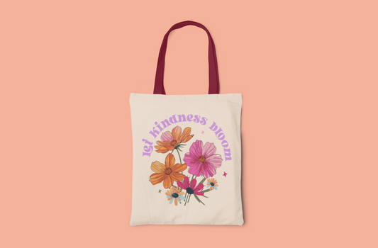 Let Kindness Bloom -Premium Canvas Tote Bag