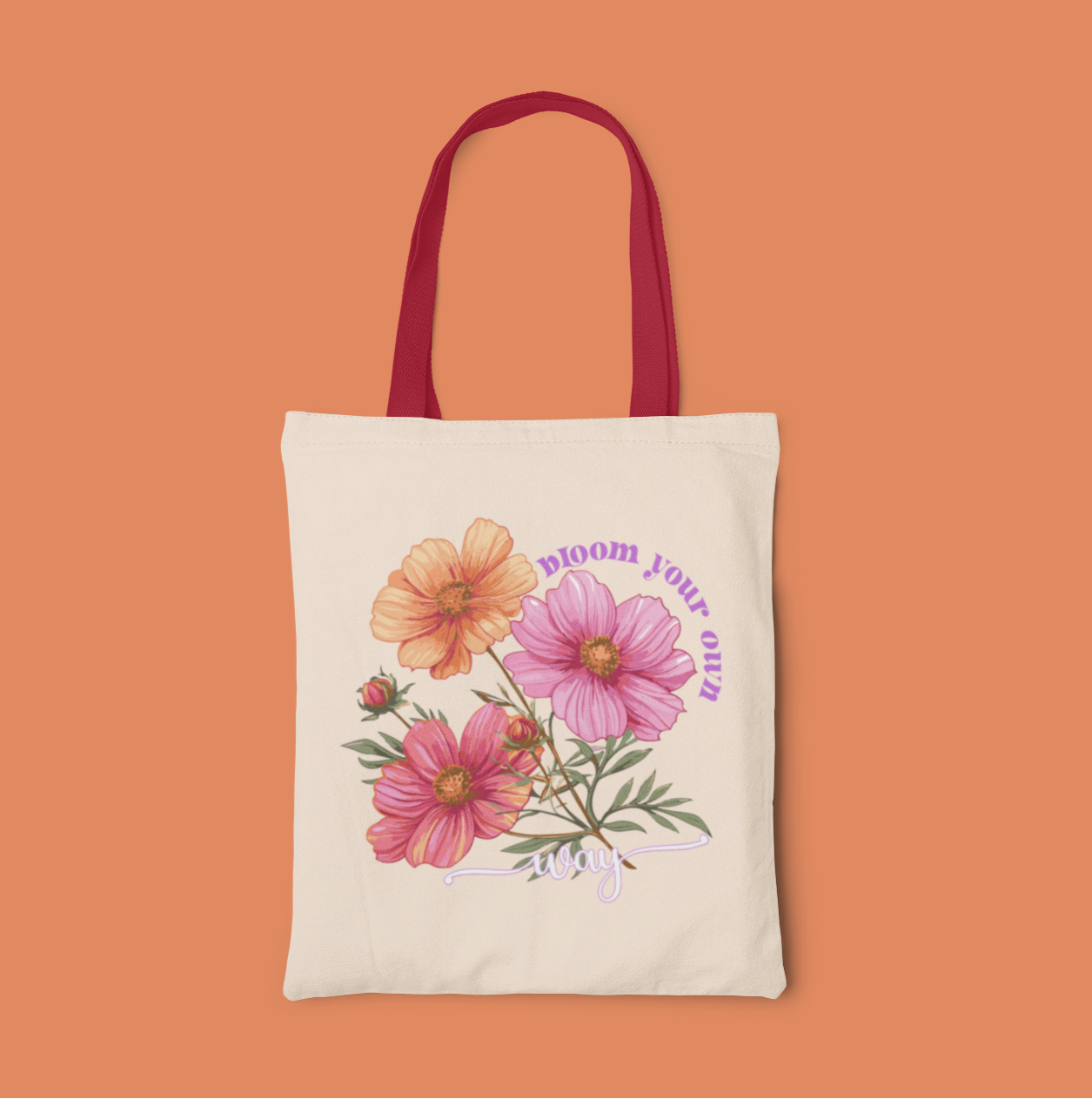 Bloom Your Own Way -Premium Canvas Tote Bag