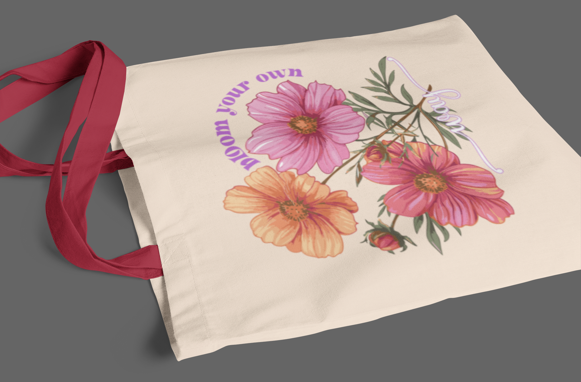 Bloom Your Own Way -Premium Canvas Tote Bag