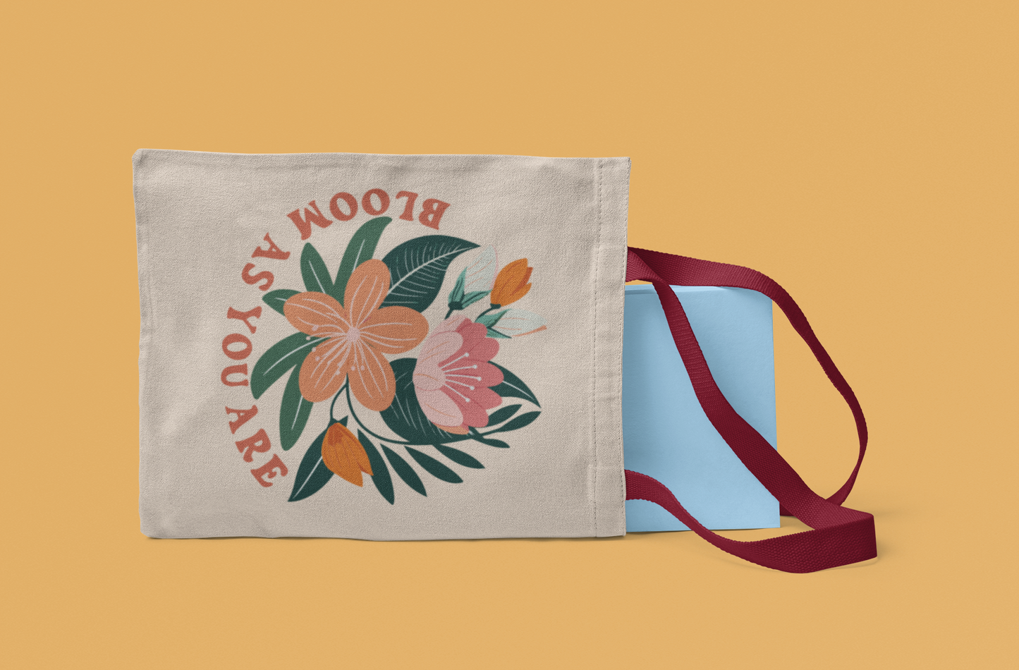Bloom As Your Are -Premium Canvas Tote Bag