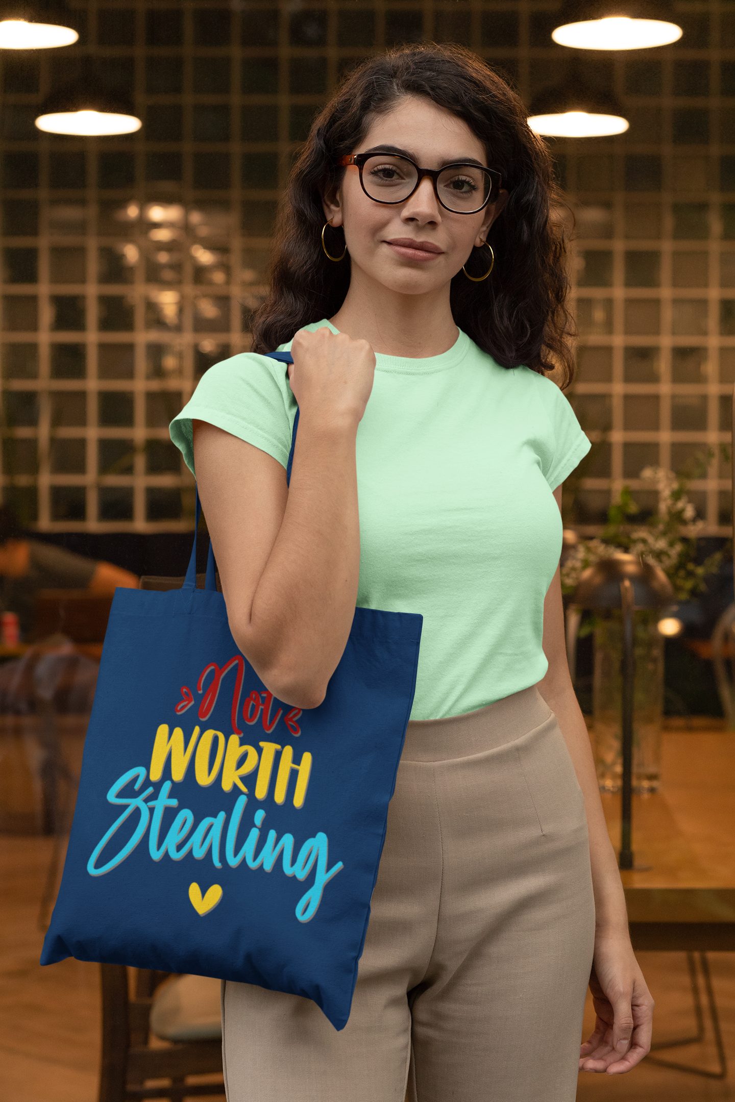 'Not Worth Stealing' -Premium Canvas Tote Bag