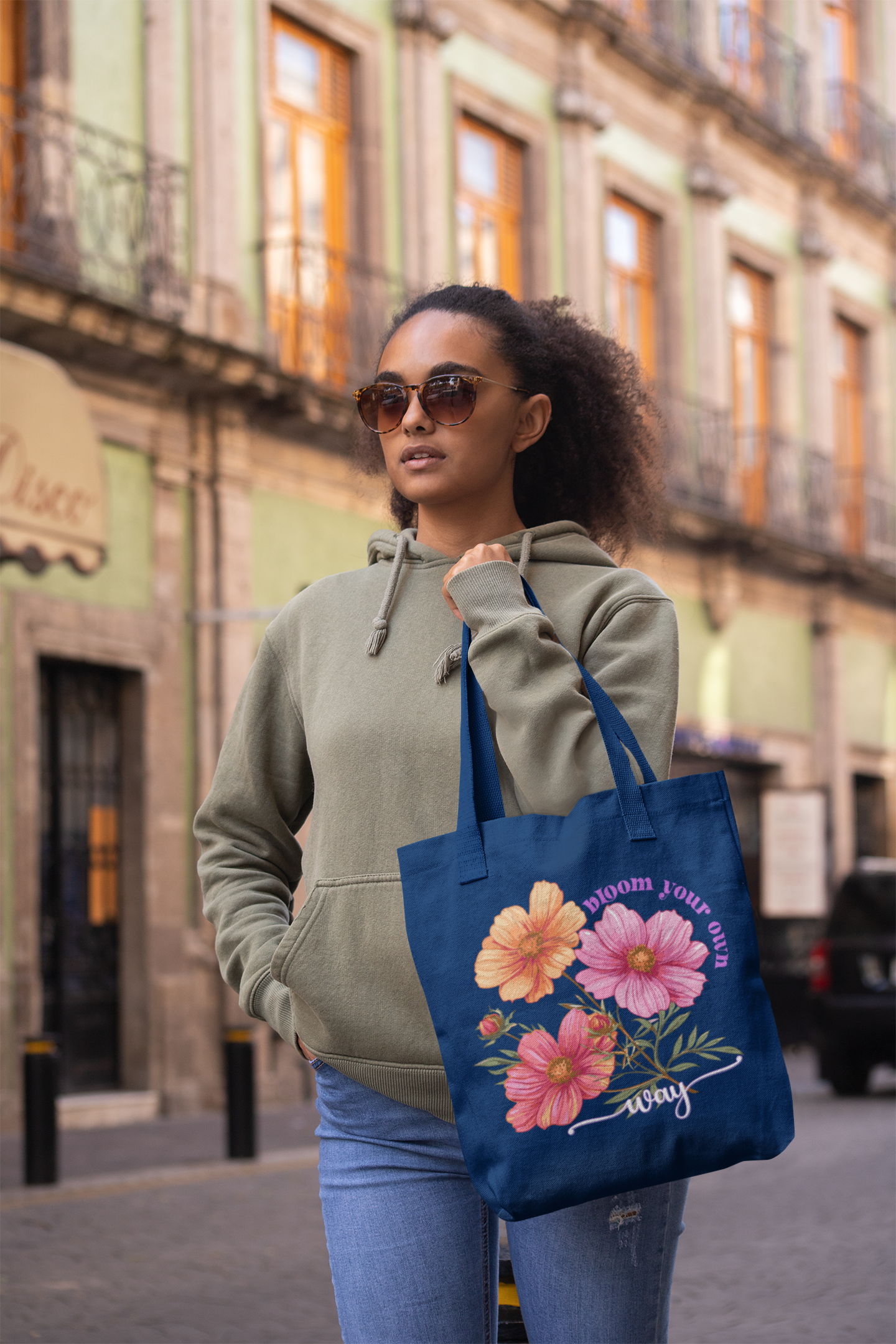 Bloom Your Own Way -Premium Canvas Tote Bag