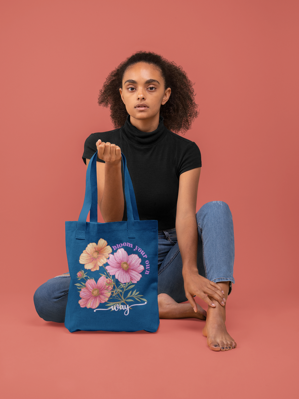 Bloom Your Own Way -Premium Canvas Tote Bag