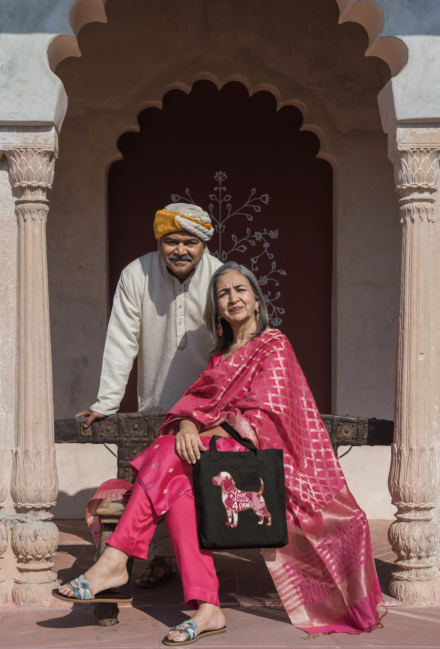 Love Has 4 Paws - Shitzu-Premium Canvas Tote Bag